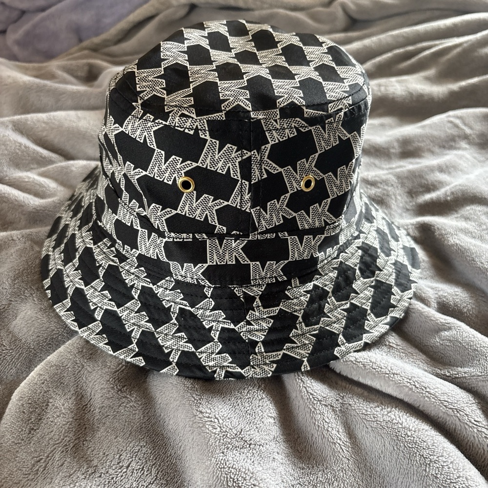 Michael Kors Monogram Black and White Bucket Hat